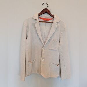 Dondup Men's Ivory Cotton Blend Knit Blazer Made In Italy Size Medium EUC